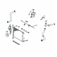 OEM Toyota Camry Upper Hose Clamp Diagram - 90466-A0038