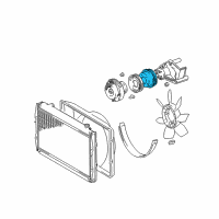 OEM 1993 Toyota T100 Pulley Diagram - 16372-65010