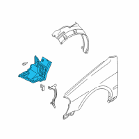 OEM 2005 Infiniti Q45 Protector-Front Fender, Front RH Diagram - 63844-AT500