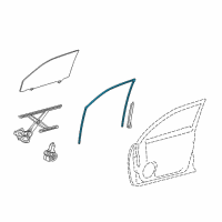 OEM 2010 Lexus GX460 Run, FR Door Glass Diagram - 68141-60082