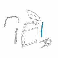 OEM Chrysler Aspen Channel-Door Glass Diagram - 55362962AD