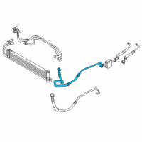 OEM 2017 BMW M2 Transmission Oil Cooler Line, Return Diagram - 17-22-7-853-890