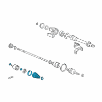 OEM 2013 Honda Crosstour Boot Set, Inboard Diagram - 44017-T2A-A50