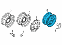 OEM 2014 Ford E-150 Wheel, Alloy Diagram - BC2Z-1007-B