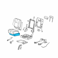 OEM 2009 Chevrolet Avalanche Pad-Rear Seat Cushion Diagram - 22771041