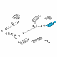 OEM Kia Muffler Assembly, Left Diagram - 287104C100