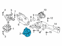 OEM 2018 BMW 540i Engine Mount Left Diagram - 22-11-6-860-499