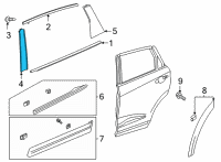 OEM 2022 Acura MDX Garnish Assembly Left, Rear Diagram - 72970-TYA-A01