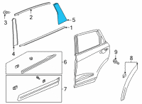 OEM Acura MDX Garnish, Right Rear Diagram - 72721-TYA-A01