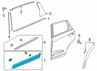 OEM 2022 Acura MDX Garnish Assembly Left, Rear Dr Diagram - 75333-TYA-A01