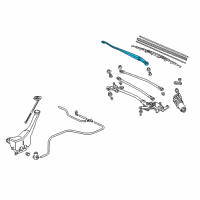 OEM Honda Civic Arm, Windshield Wiper (Passenger Side) Diagram - 76610-S5A-C01