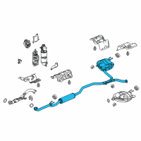 OEM 2019 Honda Accord Silencer Complete, Exhuast Diagram - 18307-TVC-A04