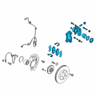 OEM 2015 Kia Soul EV Front Brake Assembly, Left Diagram - 58110E4000