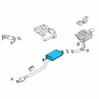 OEM 2019 Kia Sorento Center Muffler Assembly Diagram - 28650C6300