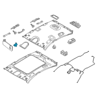 OEM 2015 Hyundai Genesis Retainer-Sunvisor Diagram - 85235-B1000-WYB