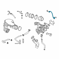 OEM Honda Pipe, Turbocharger Oil Feed Diagram - 15530-6B2-A00