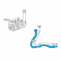 OEM 2009 Chrysler Aspen Power Steering Hose Diagram - 52122244AE