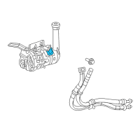 OEM 2009 Chrysler Aspen Hose-Power Steering Pressure And Return Diagram - 68029230AB