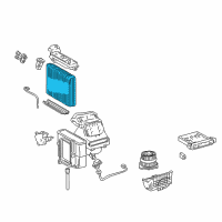 OEM 2005 Scion xB Evaporator Core Diagram - 88501-52041