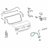 OEM 2014 Lexus GS350 Cable Sub-Assembly, Luggage Diagram - 64607-30180