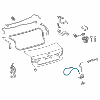 OEM 2017 Lexus GS200t Cable Sub-Assembly, Luggage Diagram - 64607-30180