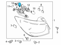 OEM 2016 Scion iA Stop Lamp Bulb Diagram - 90118-WB807