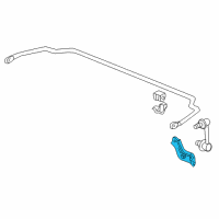 OEM Acura Bracket, Left Rear Link Stabilizer Diagram - 52345-S84-A01