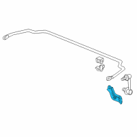 OEM 2001 Acura CL Bracket, Left Rear Link Stabilizer Diagram - 52345-S84-A01