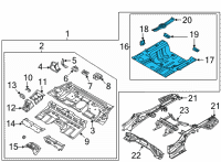 OEM 2020 Hyundai Sonata PNL Assembly-RR Floor RR Complete Diagram - 65530-L5000