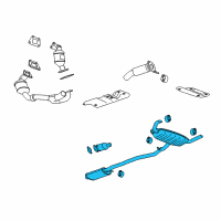 OEM 2010 Cadillac SRX Muffler & Pipe Diagram - 22926865