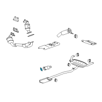 OEM 2010 Cadillac SRX Catalytic Converter Gasket Diagram - 25886622