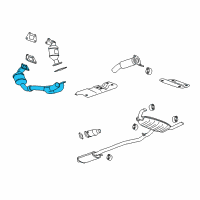 OEM 2010 Cadillac SRX Converter & Pipe Diagram - 20821293