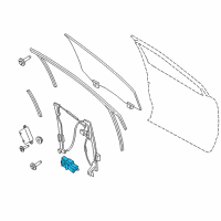 OEM 2017 Lincoln MKX Window Motor Diagram - FA1Z-7823395-A