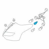 OEM 2012 Ford Focus Back Up Lamp Bulb Diagram - YF1Z-13466-AA