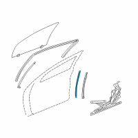 OEM 2006 Dodge Stratus WEATHERSTRIP-Door Glass Run Diagram - 4814624AC