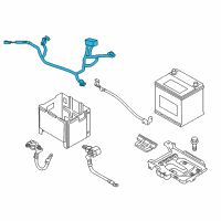 OEM 2013 Hyundai Elantra Coupe Wiring Assembly-Battery Diagram - 91850-3X150