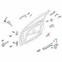 OEM 2013 Hyundai Elantra GT Front Door Inside Handle Cable Assembly Diagram - 81371-A5100