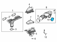 OEM 2021 Jeep Grand Cherokee L CLAMP-AIR CLEANER DUCT Diagram - 6513249AA