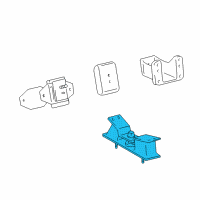 OEM 1998 Lexus LX470 Insulator, Engine Mounting, Rear NO.1 Diagram - 12371-50080