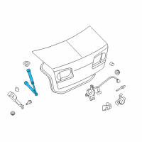 OEM Mercury Strut Cylinder Diagram - 7N7Z-54406A10-A