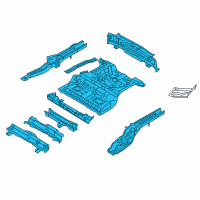 OEM Kia Panel Complete-Rear Floor Diagram - 655001F010