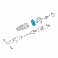 OEM Honda Civic del Sol Rubber, Rear Spring Mount (Showa) Diagram - 52686-SR0-003