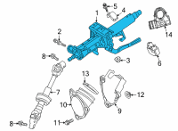 OEM Toyota RAV4 Prime Column Assembly Diagram - 45250-07191