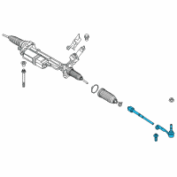 OEM 2016 BMW X5 Steering Tie Rod Assembly Left Diagram - 32-10-6-858-735