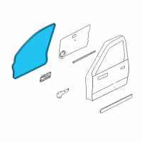 OEM 2002 Nissan Xterra WEATHERSTRIP Front Door LH Diagram - 80831-8Z410