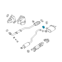 OEM 2003 Nissan Sentra Mounting-Exhaust, Rubber Diagram - 20651-6N220