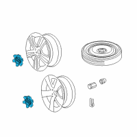 OEM Pontiac Center Cap Diagram - 92203235