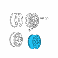 OEM 2009 Chevrolet Impala Wheel, Alloy Diagram - 9595802