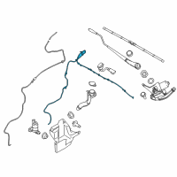 OEM 2018 Ford Transit Connect Washer Hose Diagram - DT1Z-17A605-X