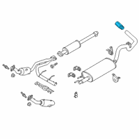 OEM Ford F-150 Tail Pipe Extension Diagram - KL3Z-5K238-B